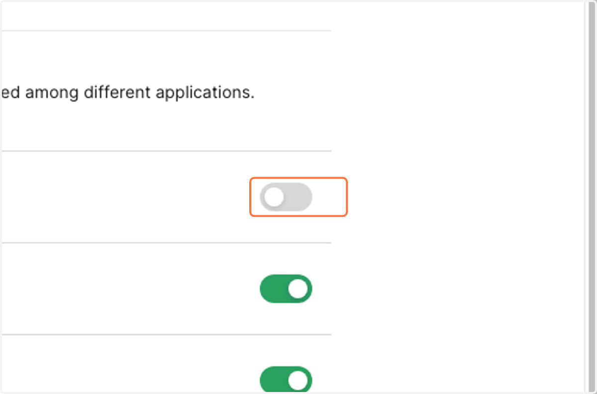 Uncheck all other databases