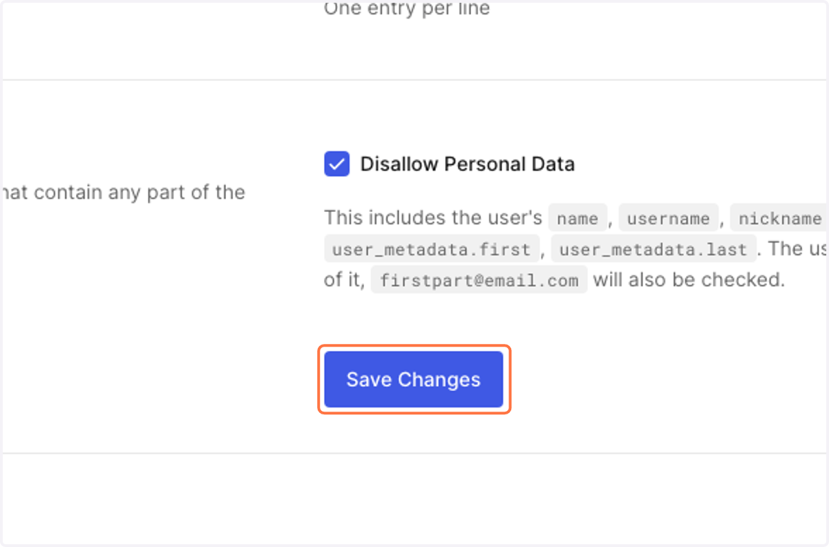 Click on Save Changes