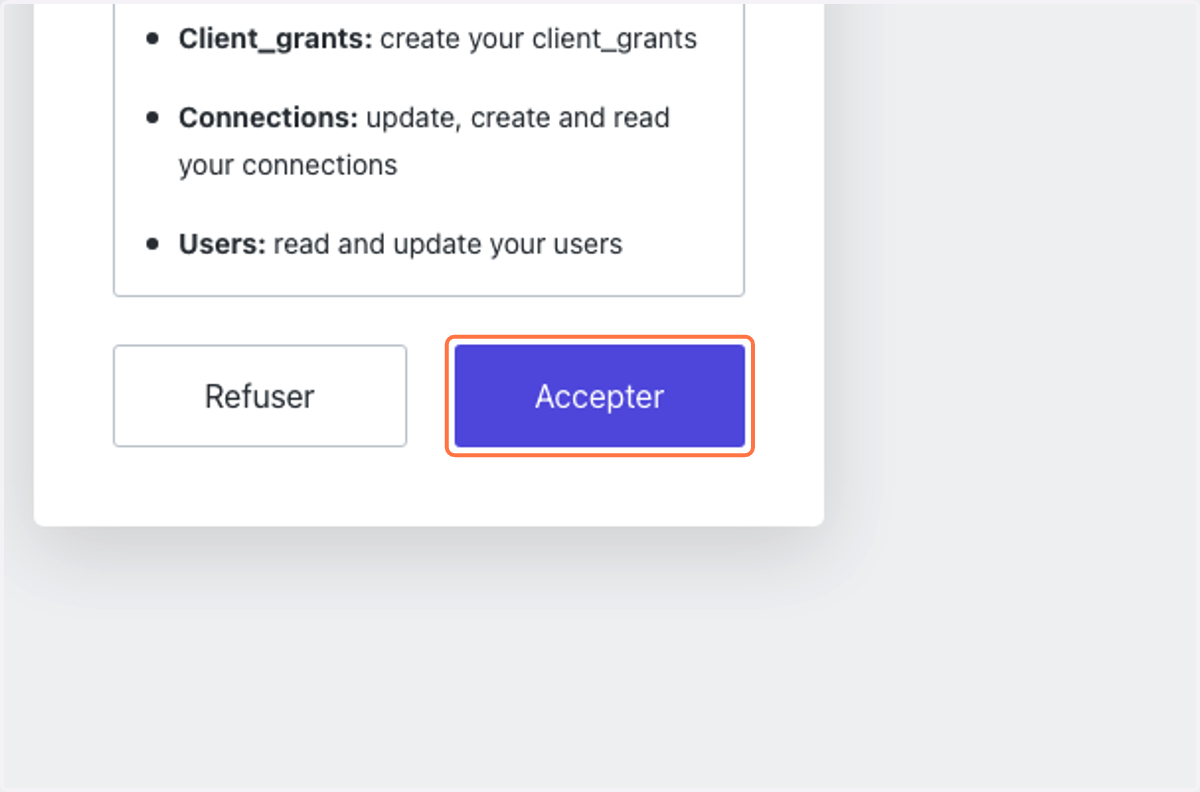 Click on Accepter