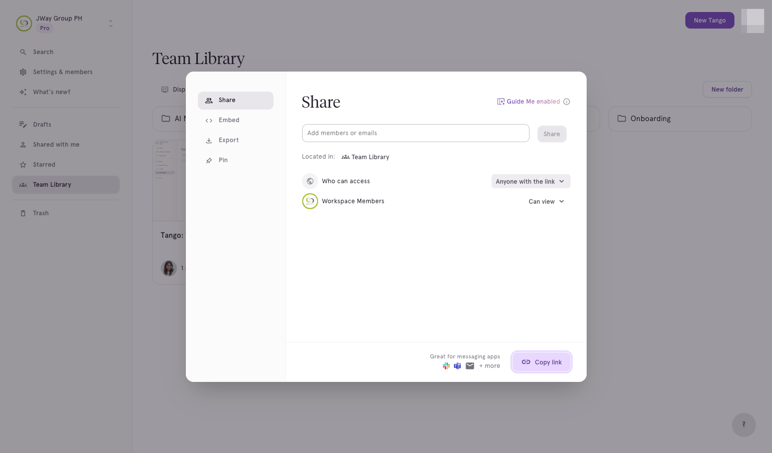 Customize accessibility/permissions if necessary.