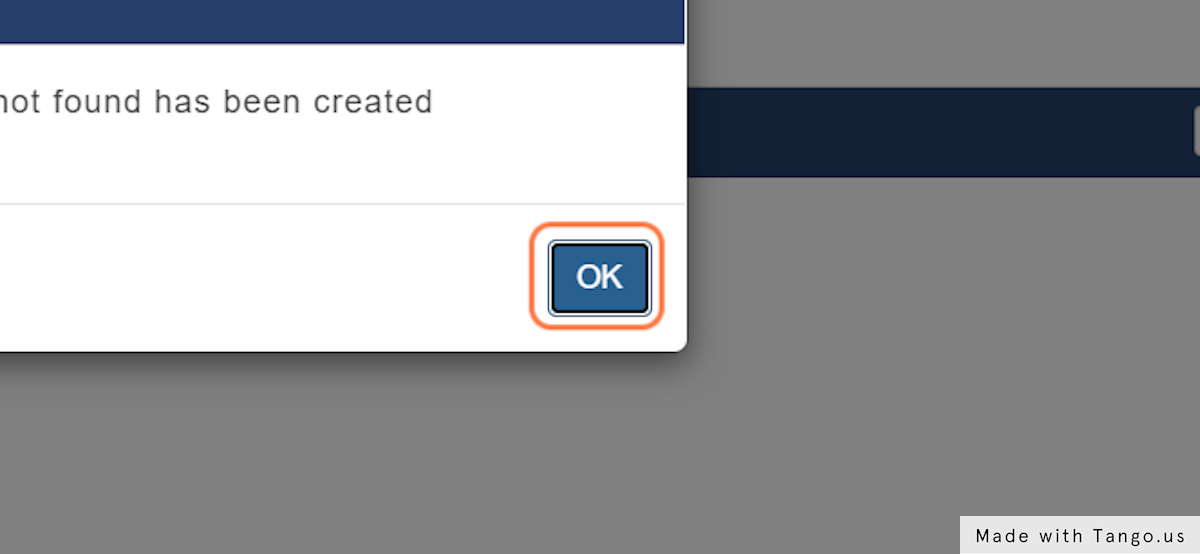 in the confirmation popup, click on OK to go back to the ILT menu.  