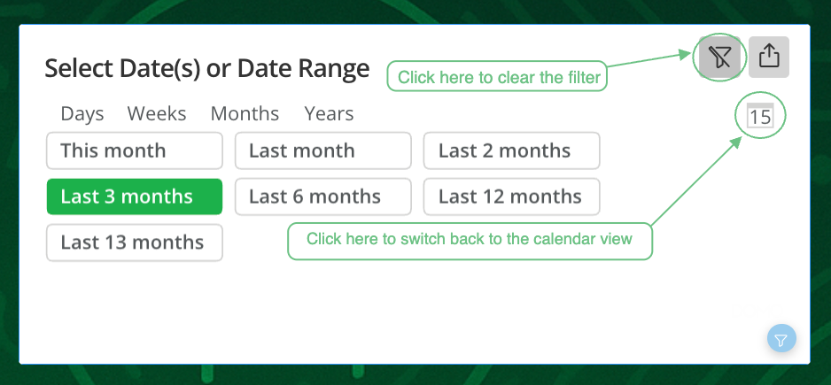 Date Selector Settings