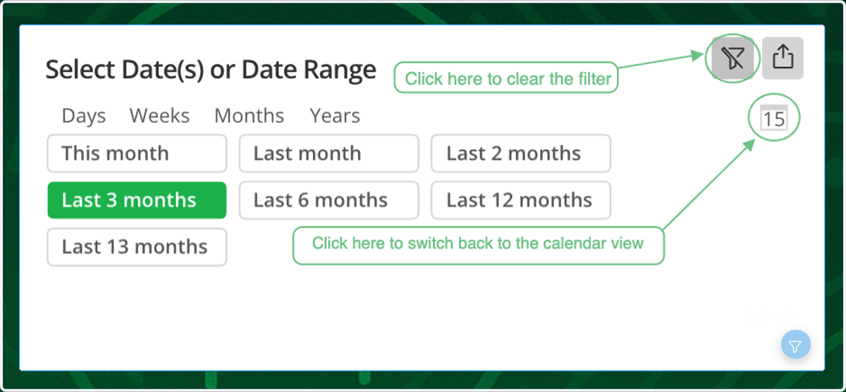 Date Selector Settings
