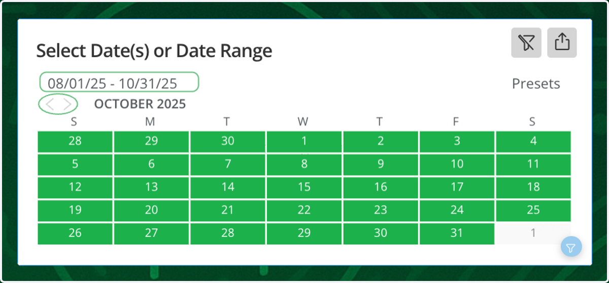 Modifying date filter
