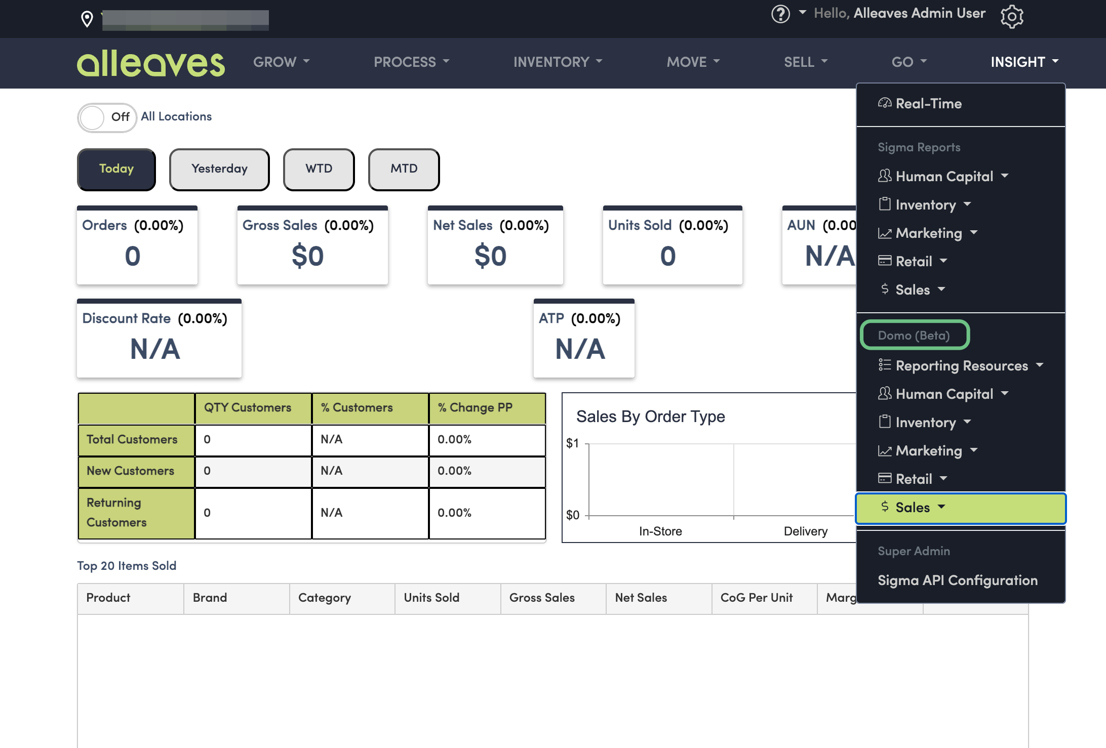 Log in to the Alleaves Platform