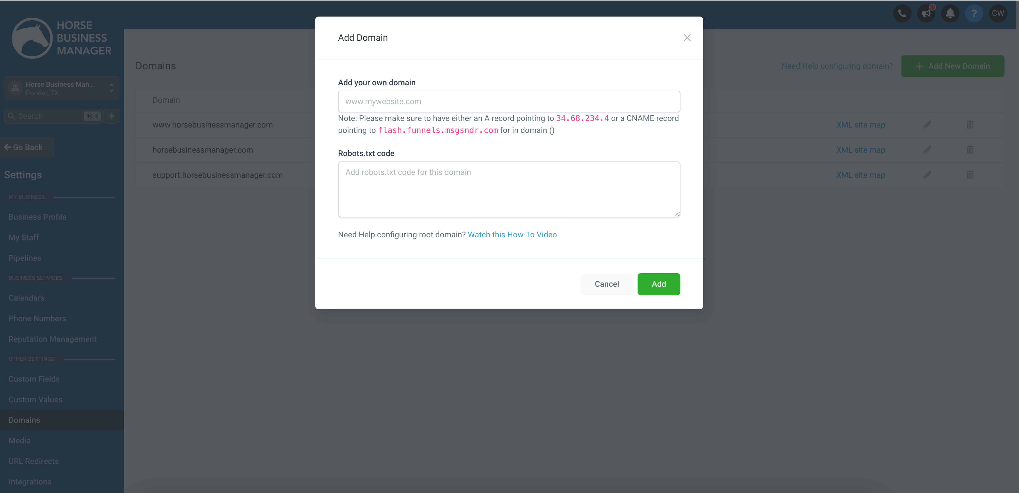 Once you have the records set, go back to HBM and click Add