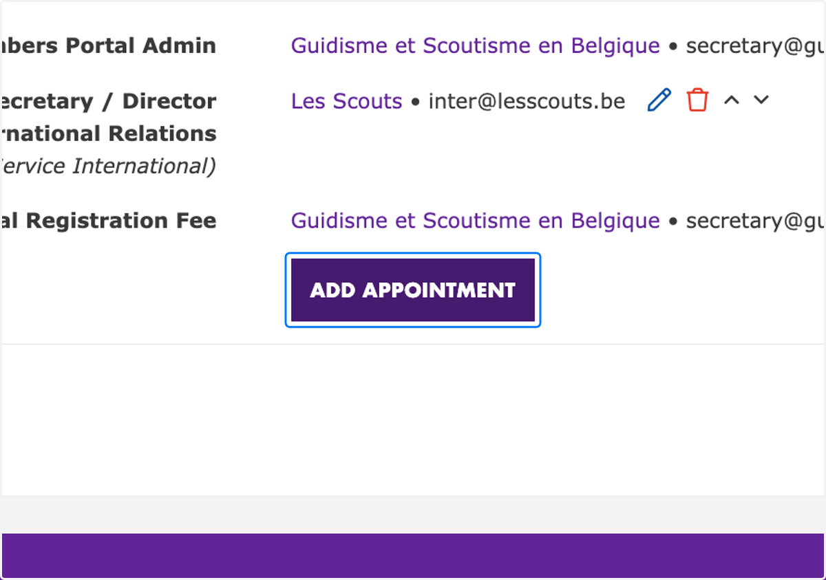 Click on "Add Appointment" or "Edit"