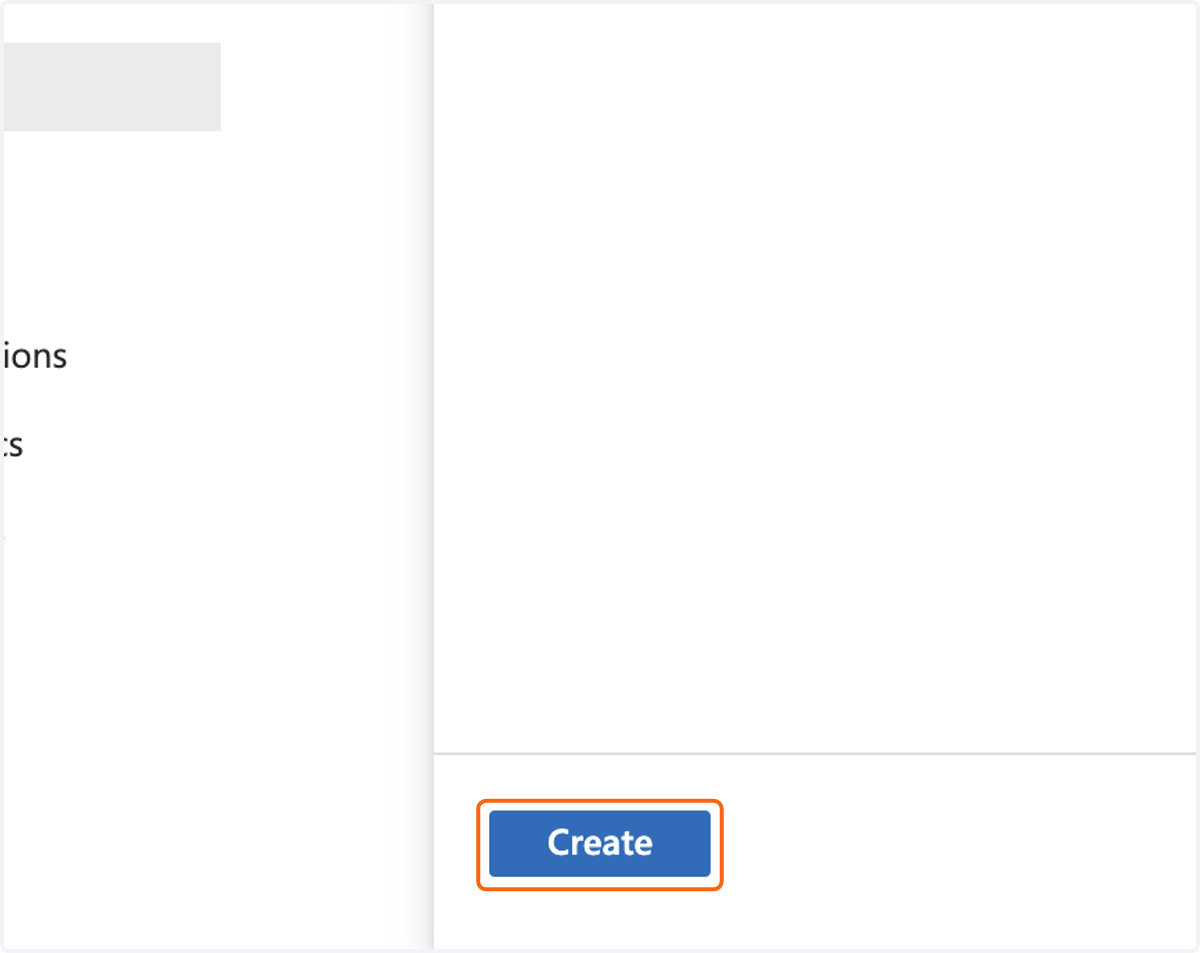 Click on Create