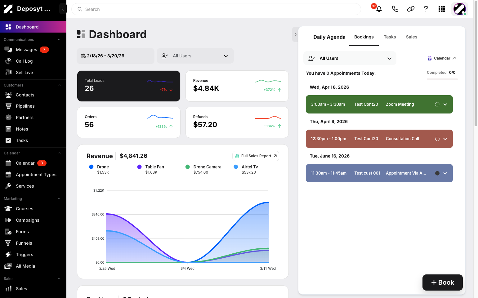 Step 1: On your dashboard, click the user dropdown menu in the top-right corner.