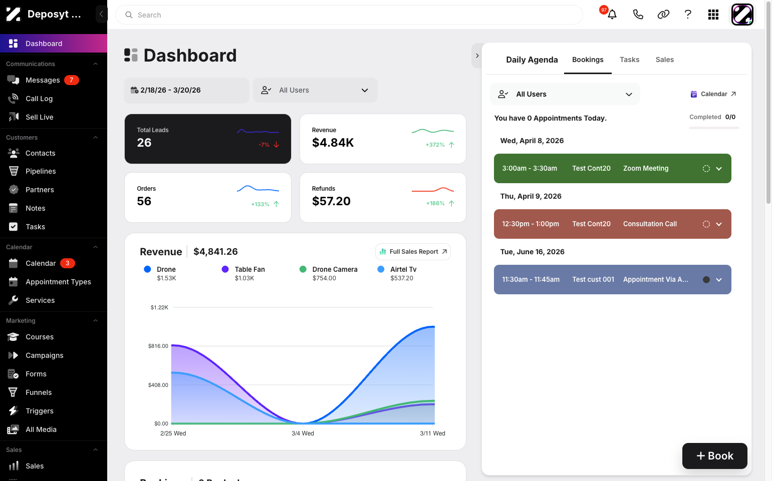 Step 1: On your dashboard, click the user dropdown menu in the top-right corner.