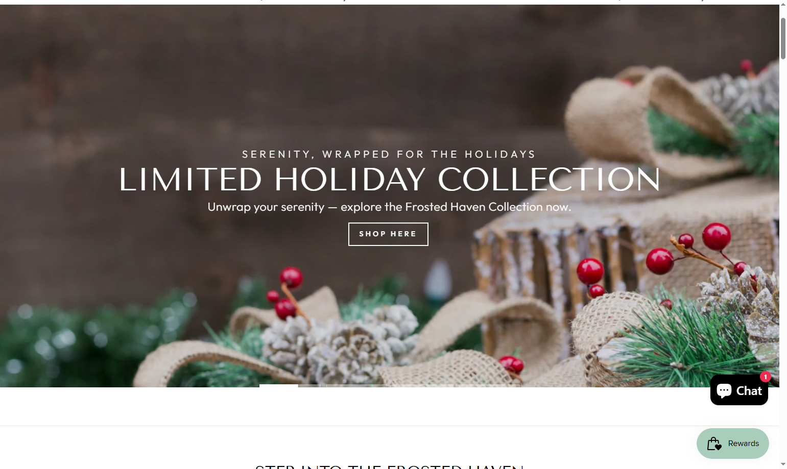 Click on Serenity, Wrapped for the Holidays…