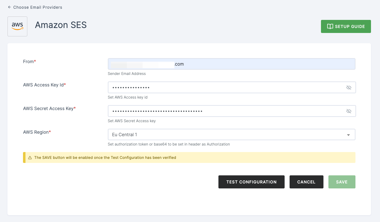 Test Configurations