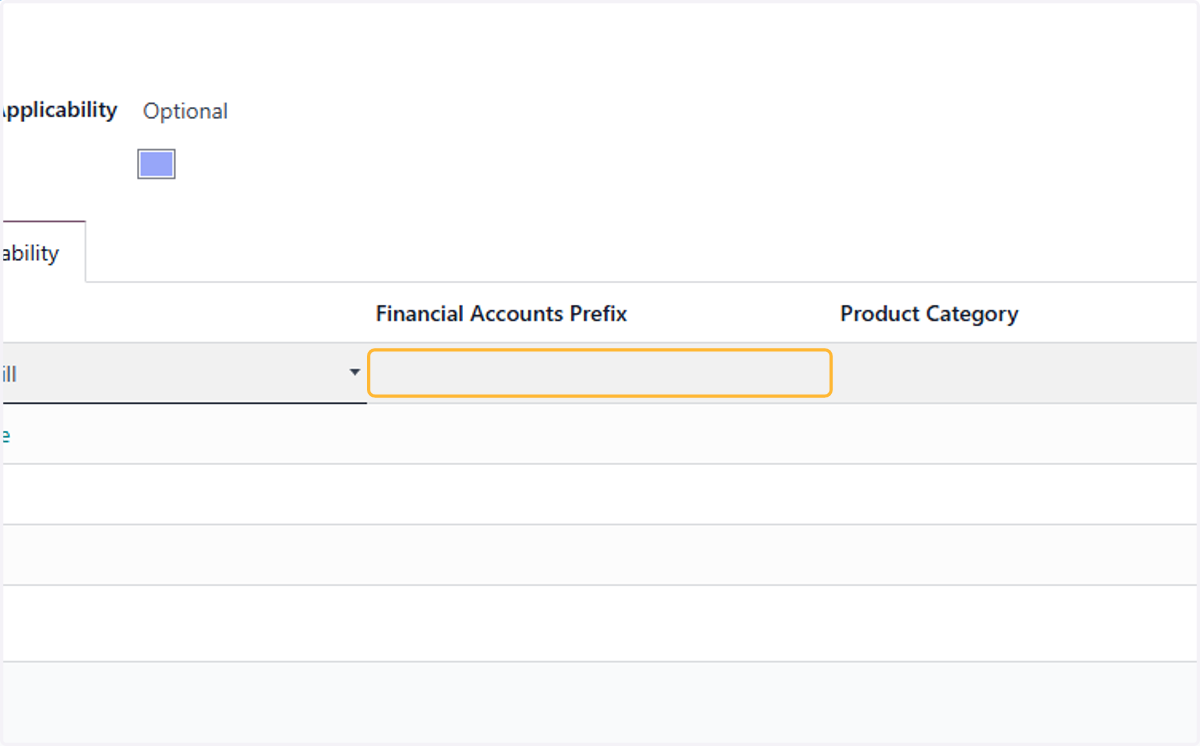 Filling in restricts the accounts able to be added