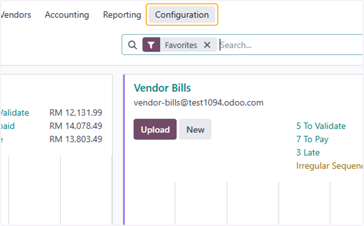 Click on Configuration