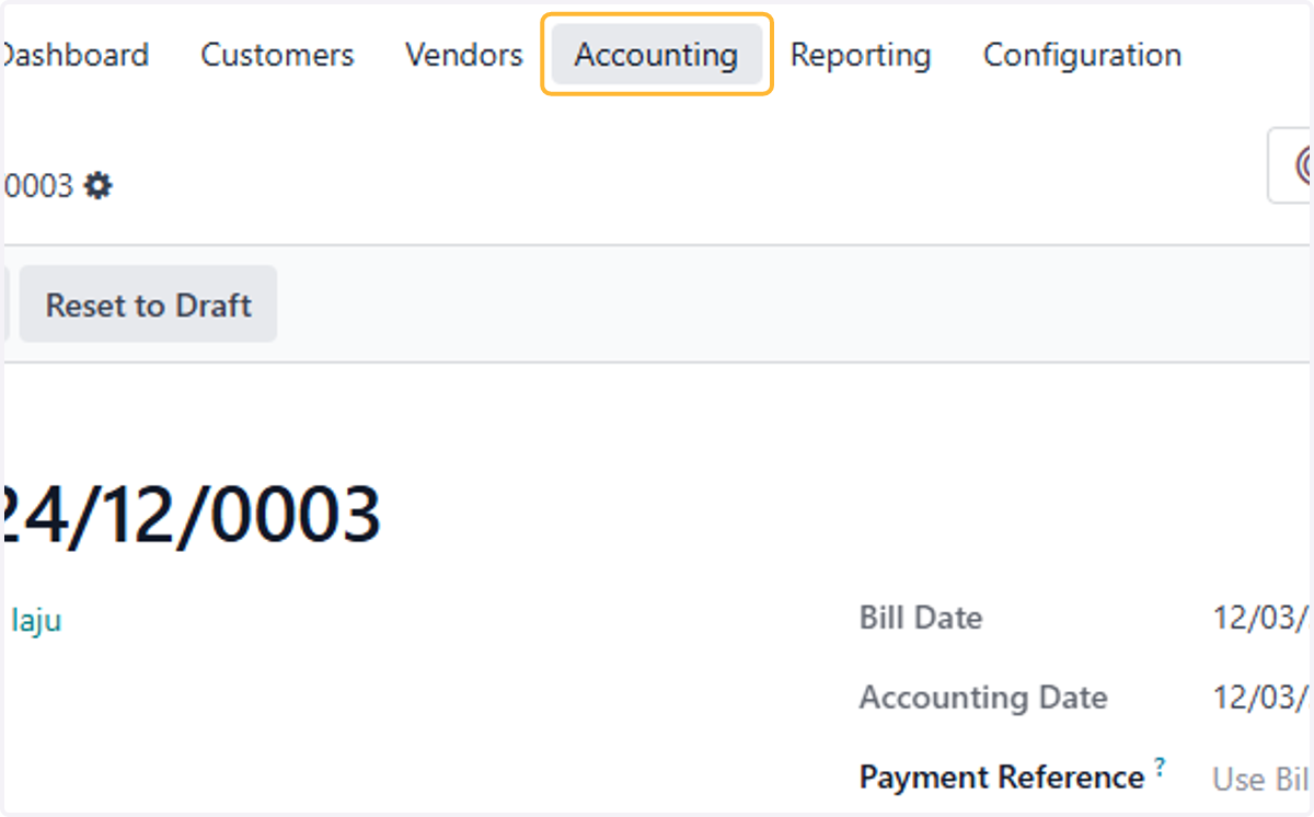Click on Accounting