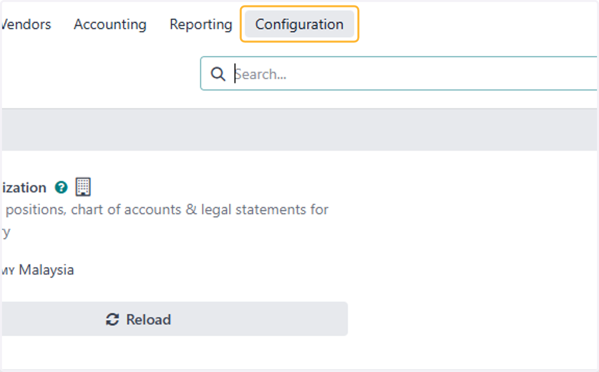 Click on Configuration