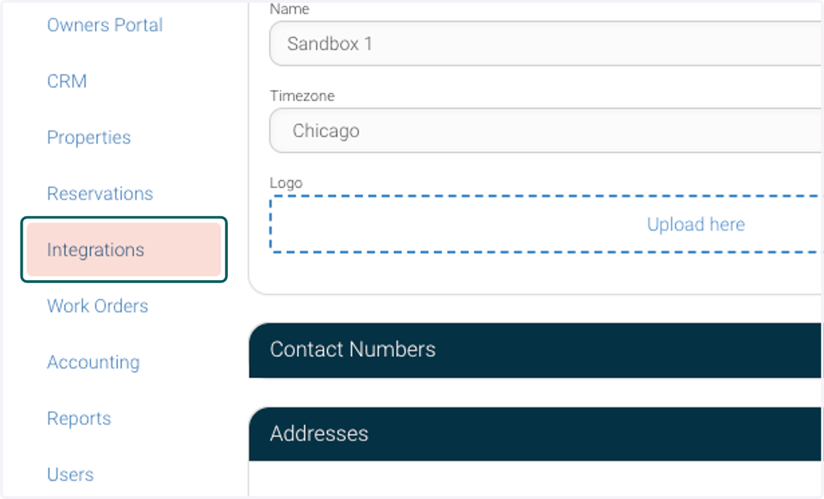 Click on Integrations