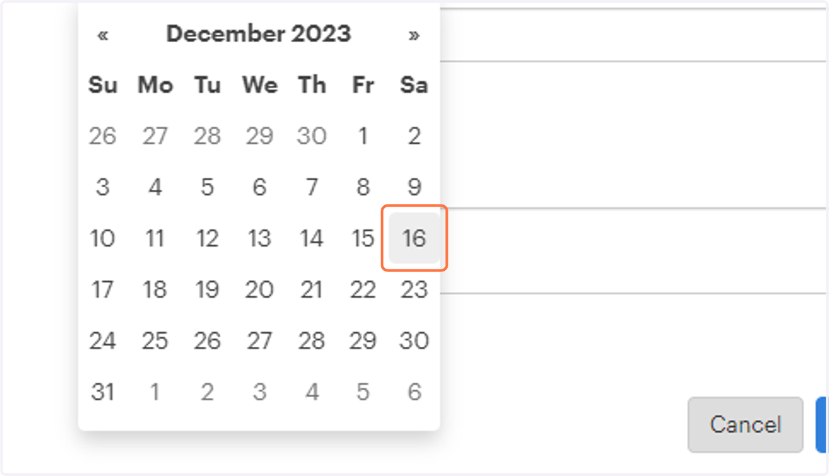 Enter final day of the semester under End Date