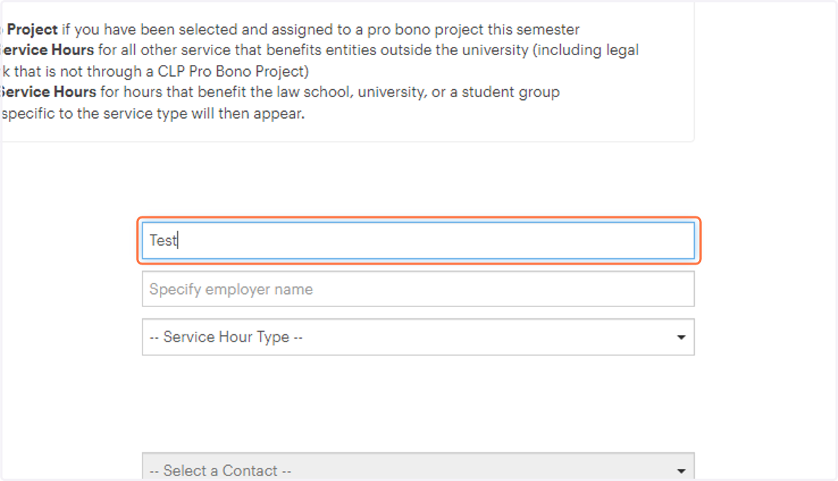 Under "Student," enter your name