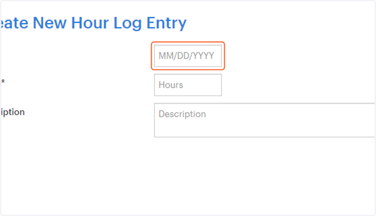 Enter the date of your volunteer work