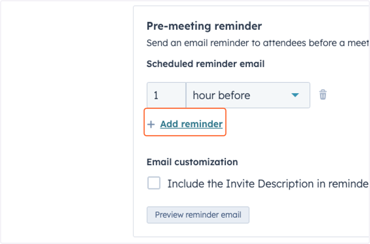 Click on Add reminder