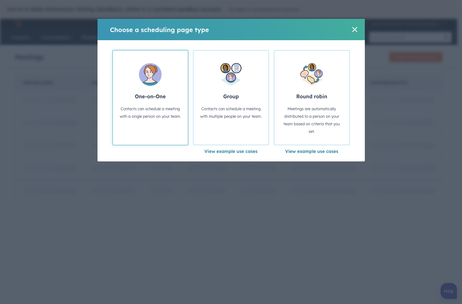 Click on One-on-One…