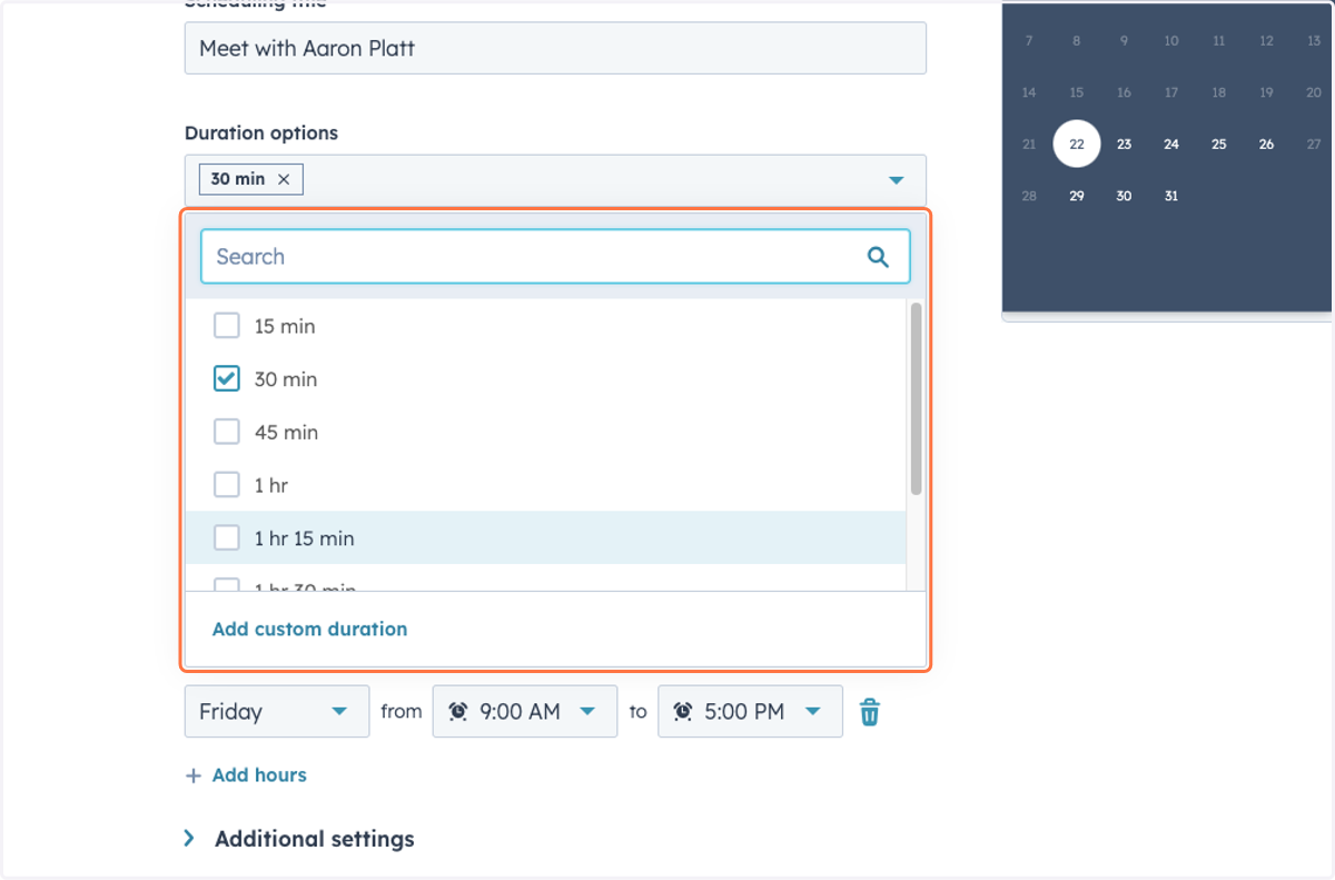 Click on 15 min…