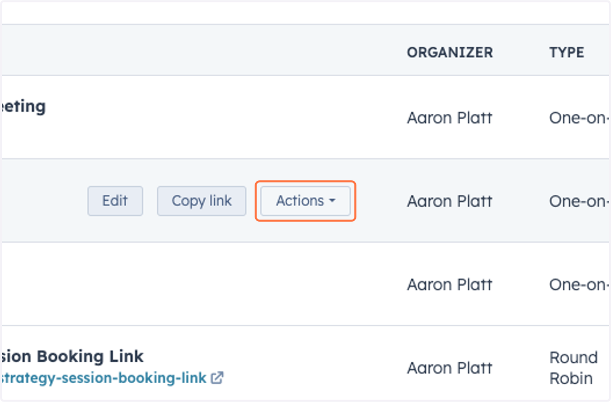 Click on Actions