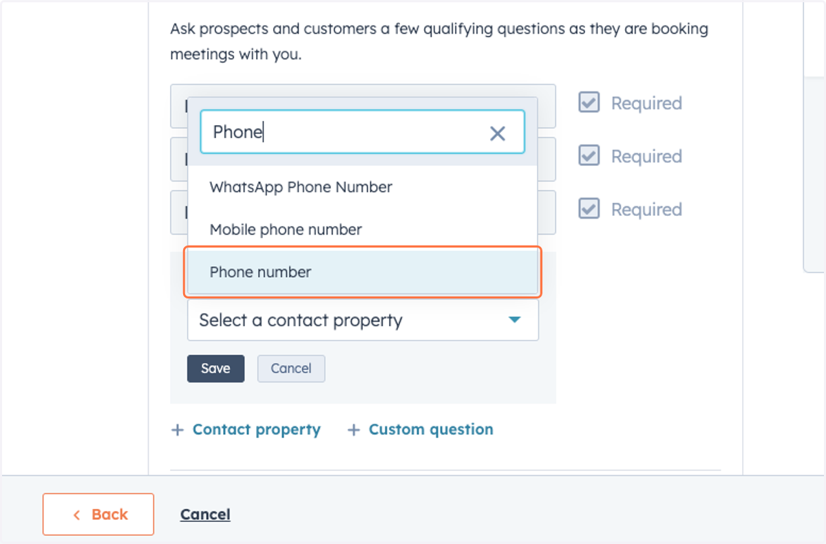 Click on Phone number