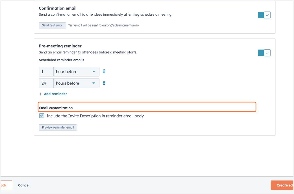 Check Email customization