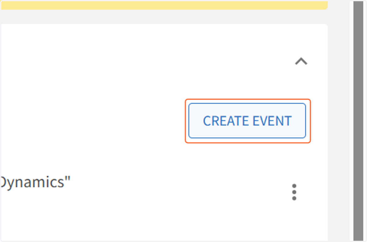 Click on CREATE EVENT to begin your event submission