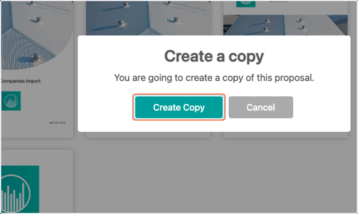 Click on Create Copy
