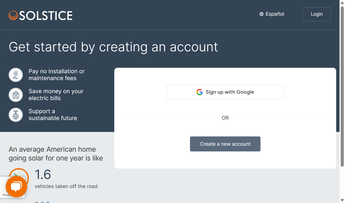 Click on Create a new account