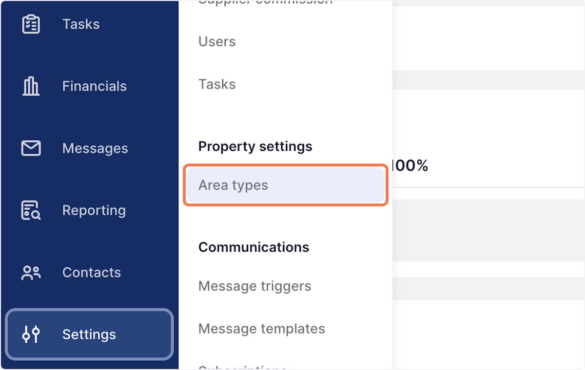 Go to Area types