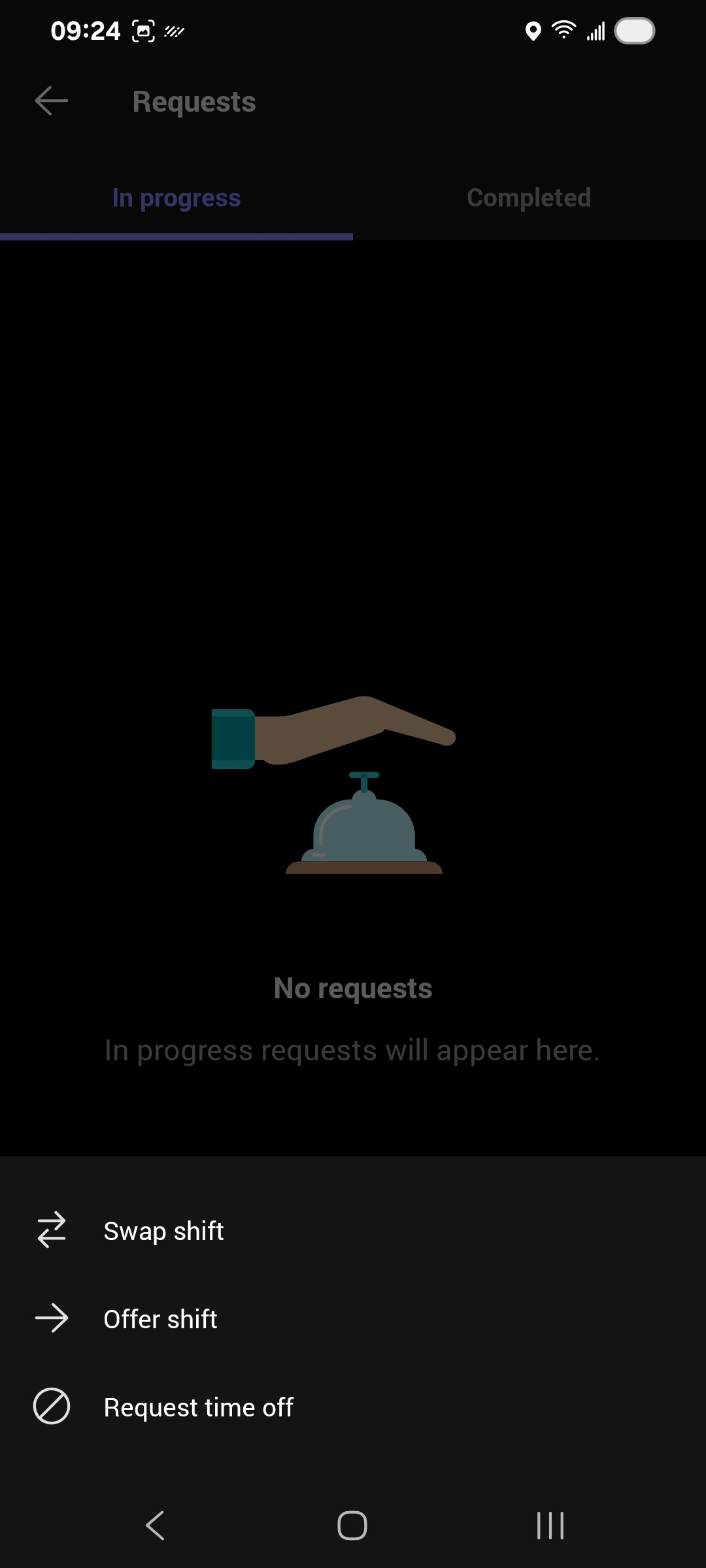Select Request Time Off