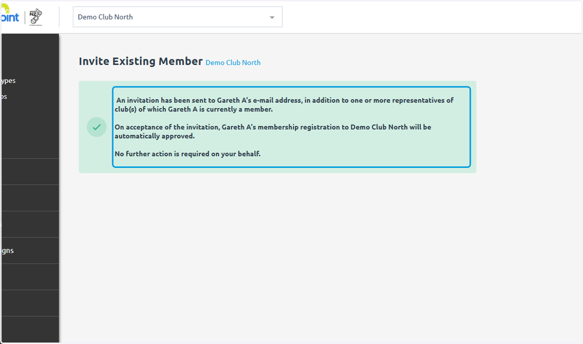 The member and/or the club they are transferring from will receive an email and must approve the transfer