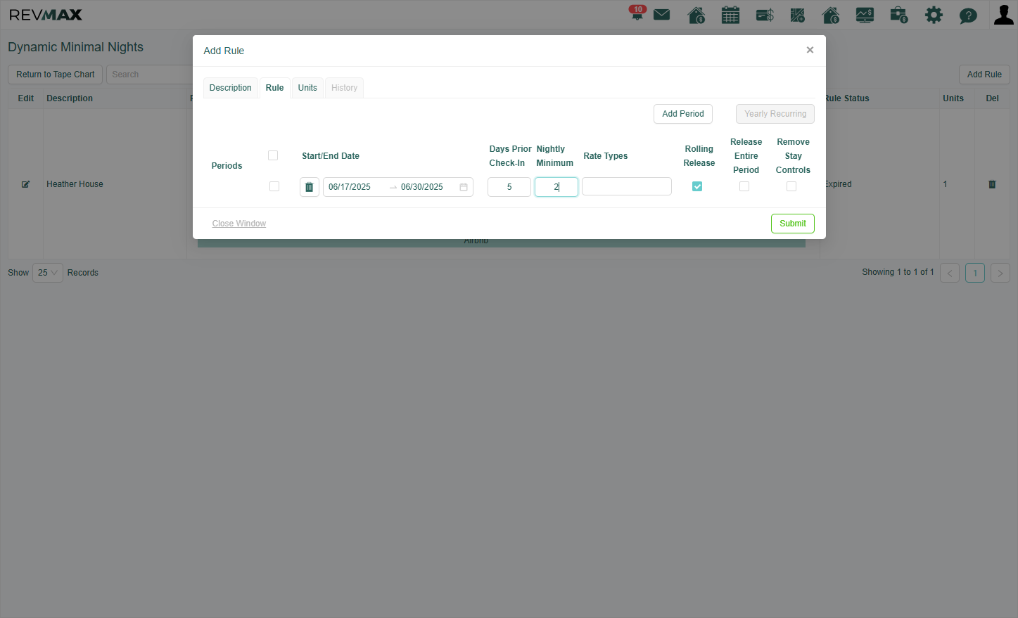 A. Enter the number of days prior check-in that you'd like for this strategy to start working B. Enter the nightly minimum that you'd like to change to
