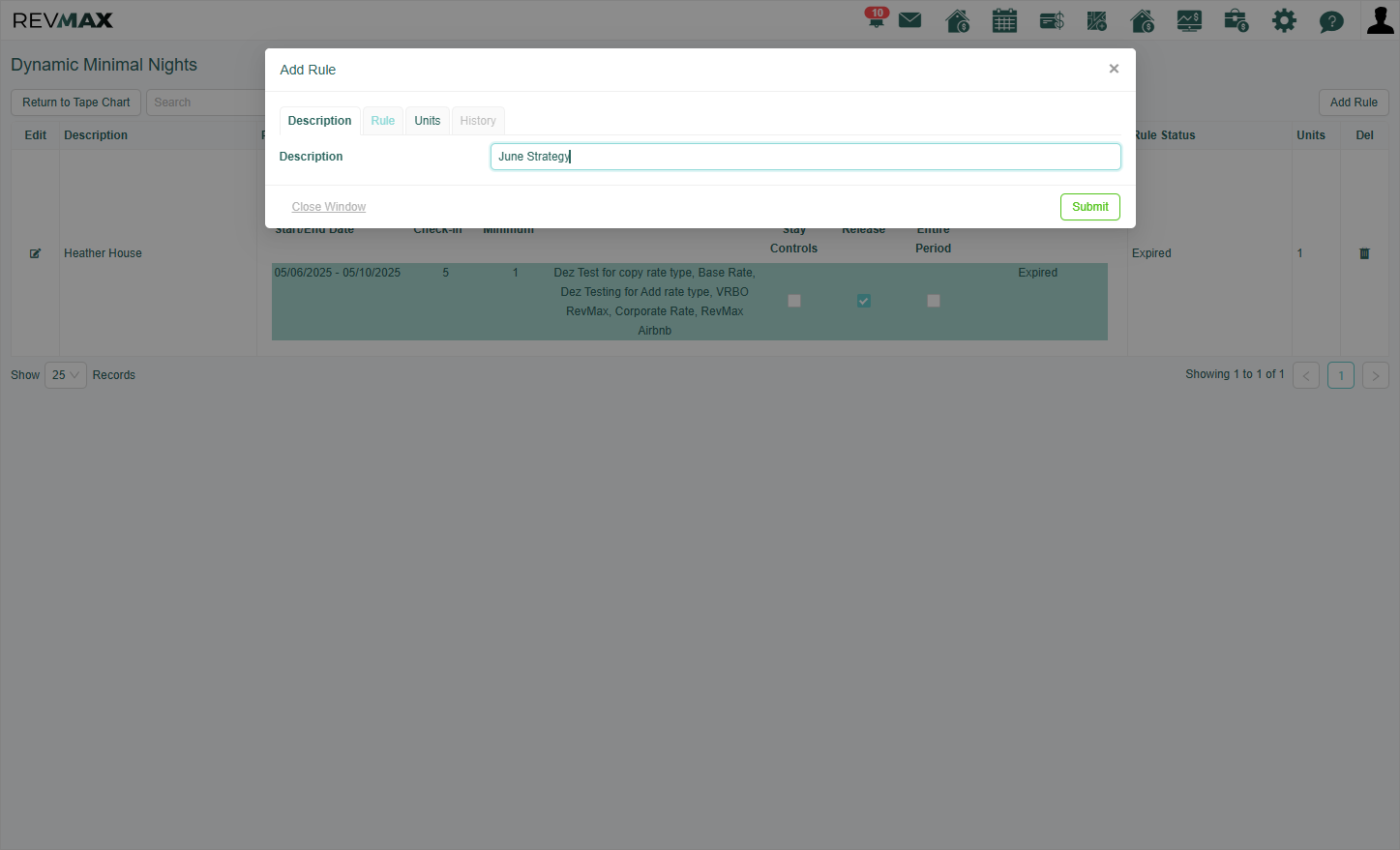 A. Click on Description and type a title for your strategy