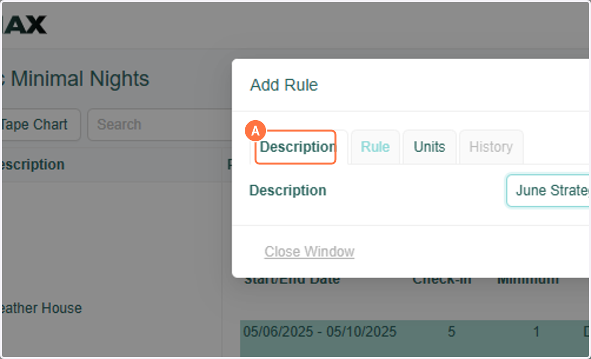 A. Click on Description and type a title for your strategy