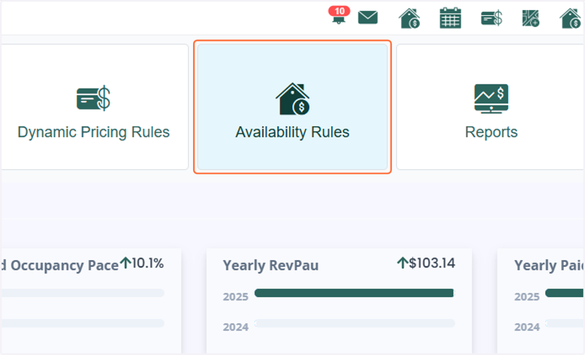Click on Availability Rules