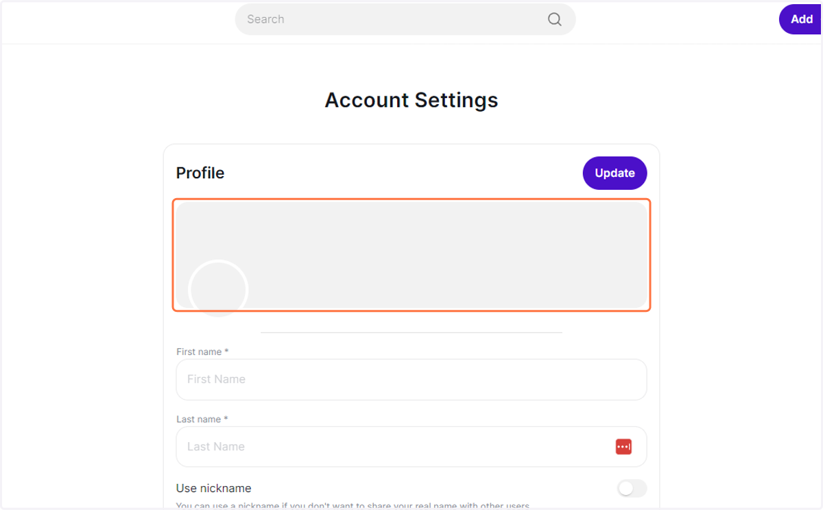 Choose a profile background.