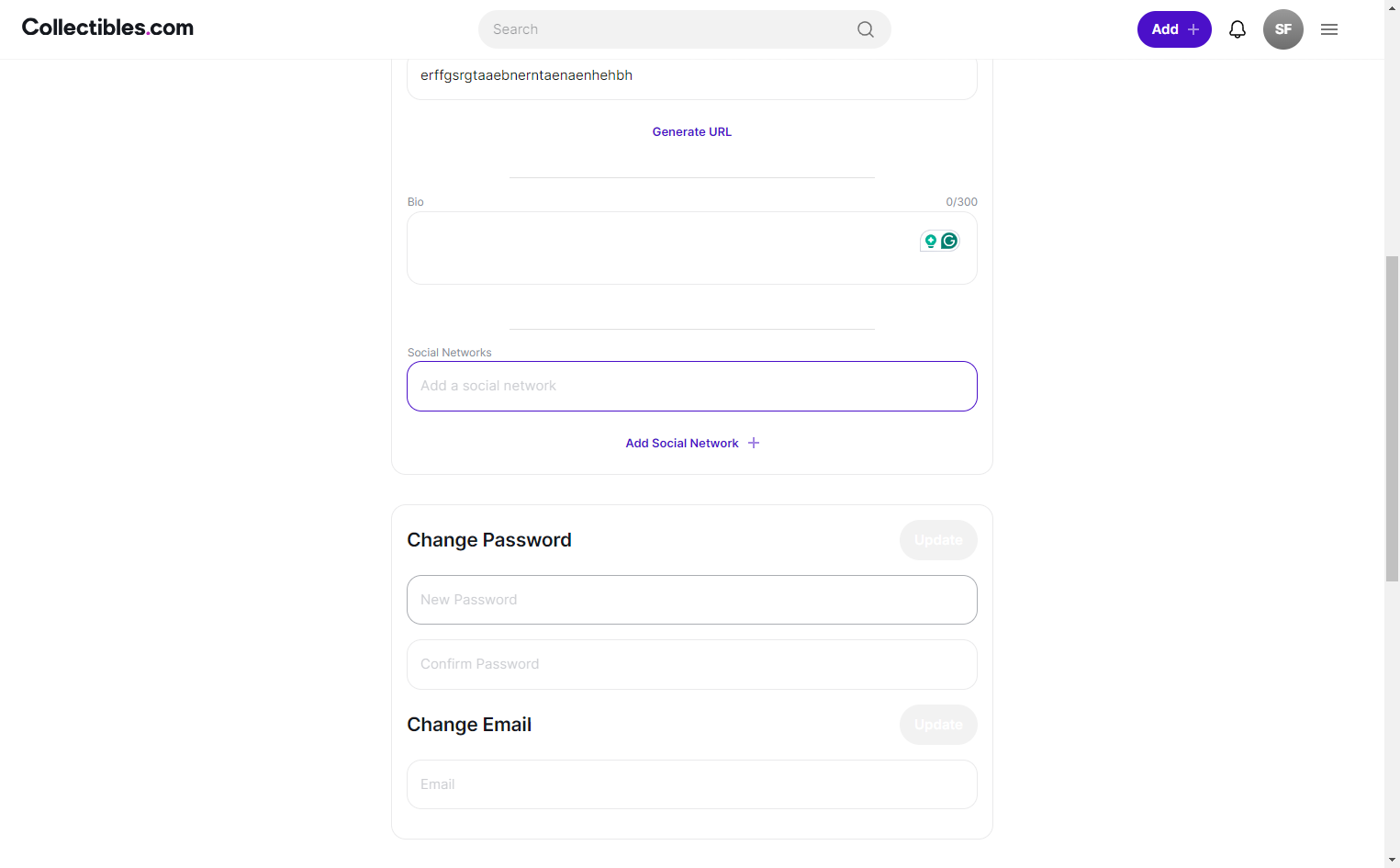 Click on password