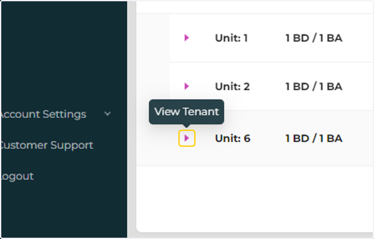 Click on the "expand" button to see the renter details.
