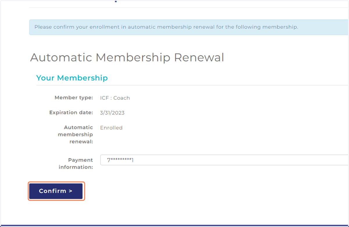 Click on Confirm