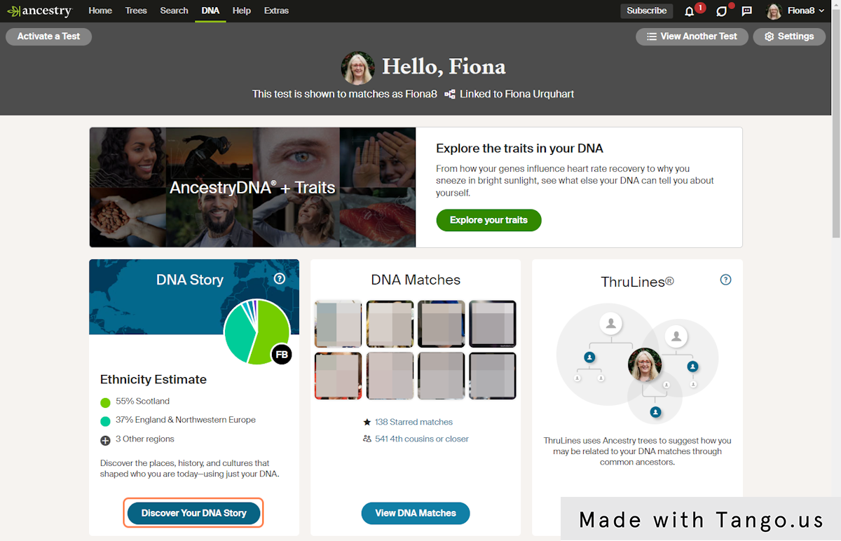 Click on Discover Your DNA Story