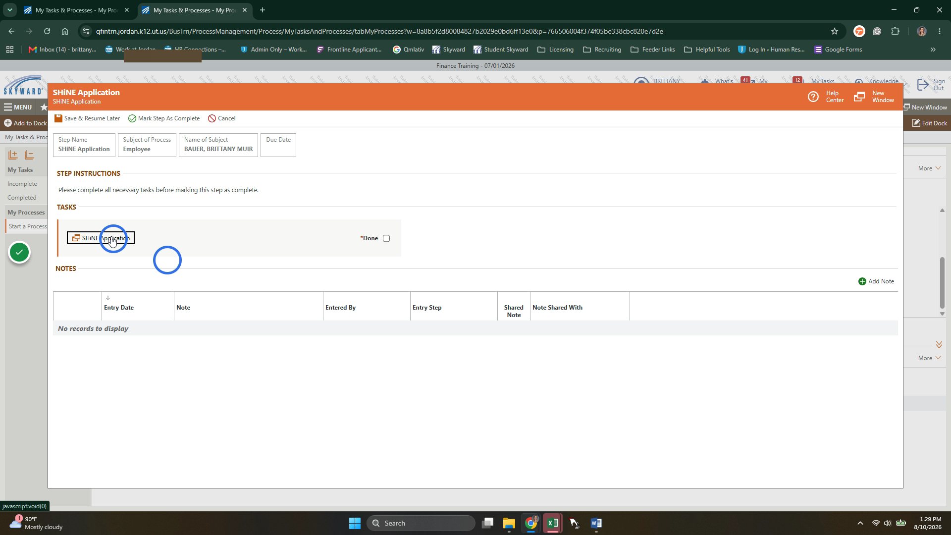 Click the SHiNE Application Form
