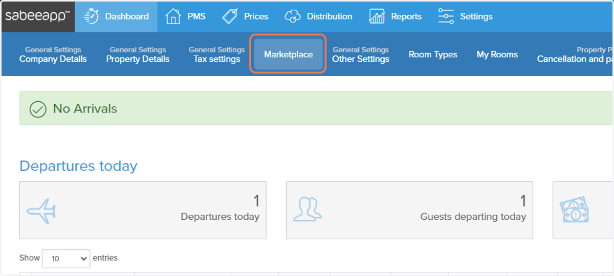 Click on Marketplace