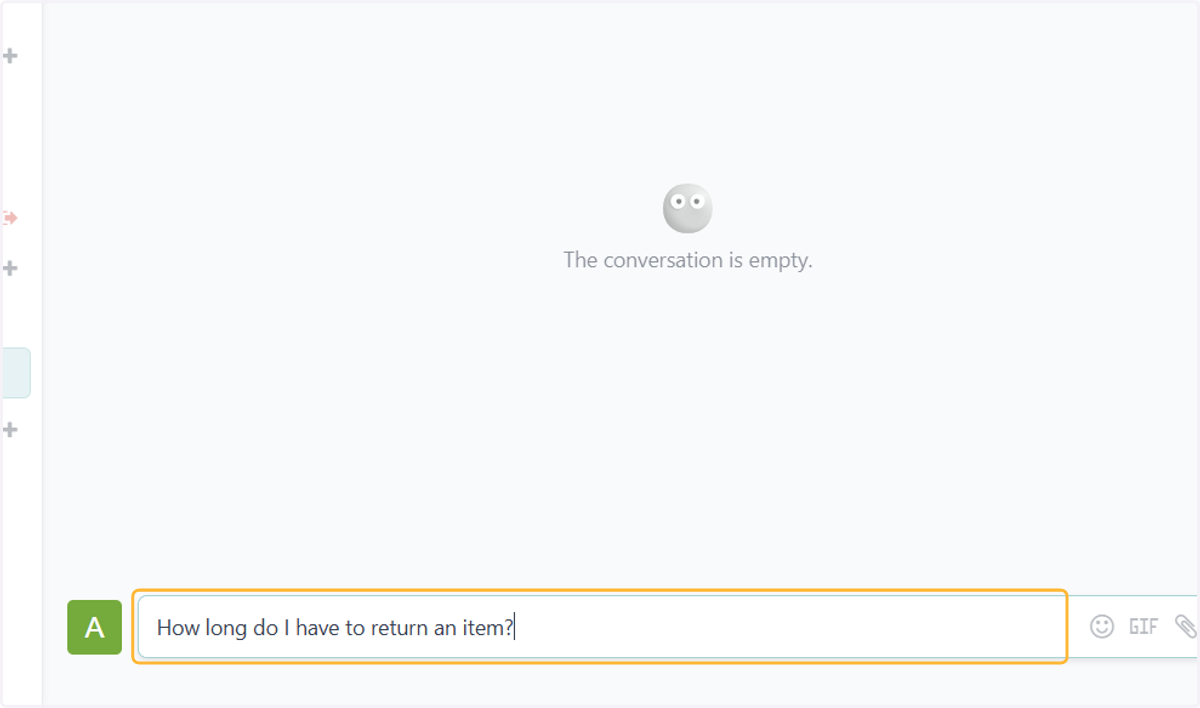 Type a question and press Enter.