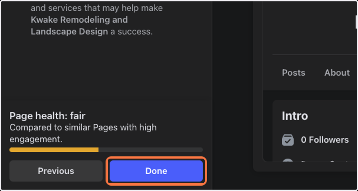 Click on Done