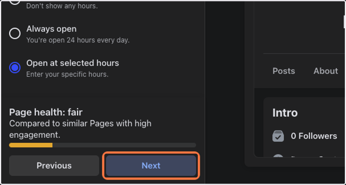 Click on Next